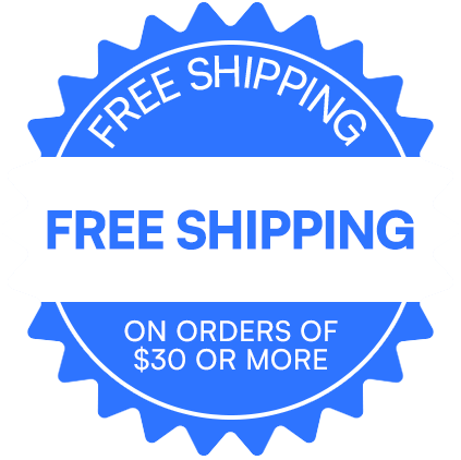 Free shipping on $30 or more