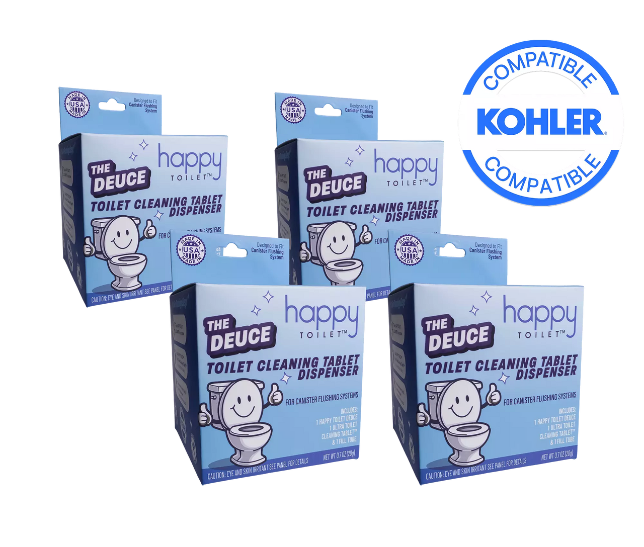 4 Happy Toilet Cleaner™ Devices